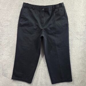 LL Bean Women's Size 18 Classic Fit Black Stretch Capris, Cropped Pants, Casual